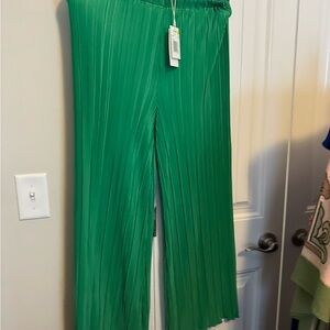 L*Space Vibrant Green Pleated pants